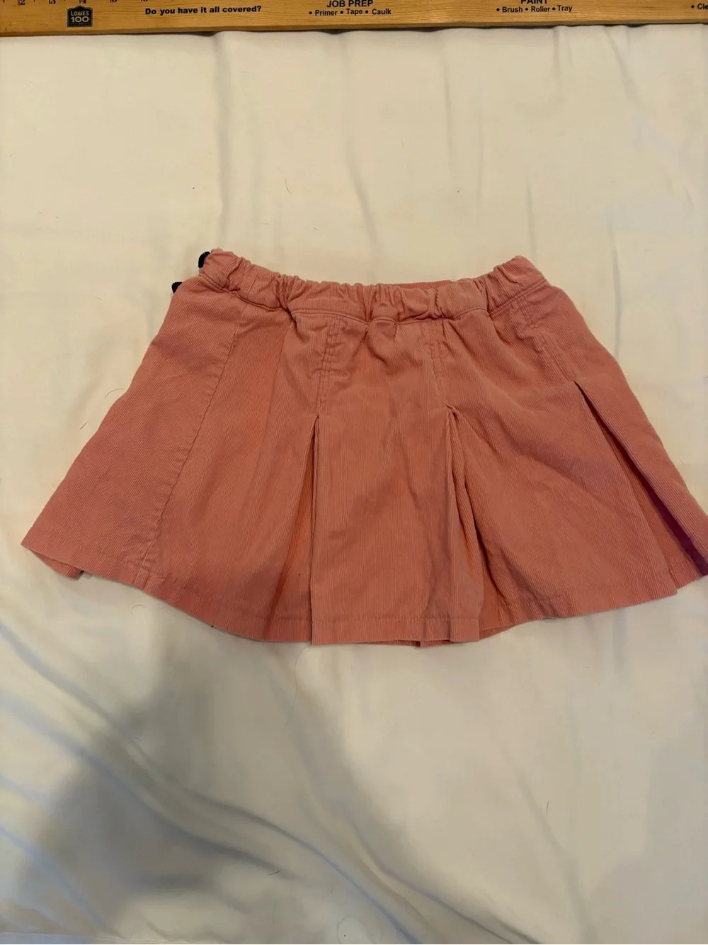 Gymboree Pink Corduroy Pleated Buckle Skort Girls 7